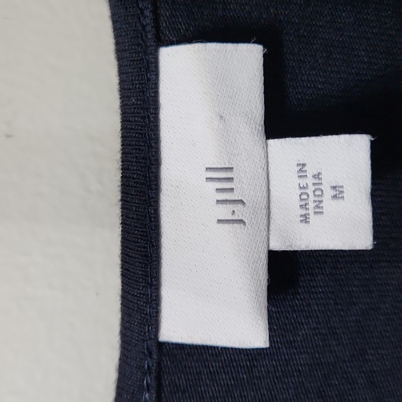 J. Jill Navy Embroidered Bohemian Floral Cotton Relaxed Midi Dress - Size Medium - Picture 14 of 15